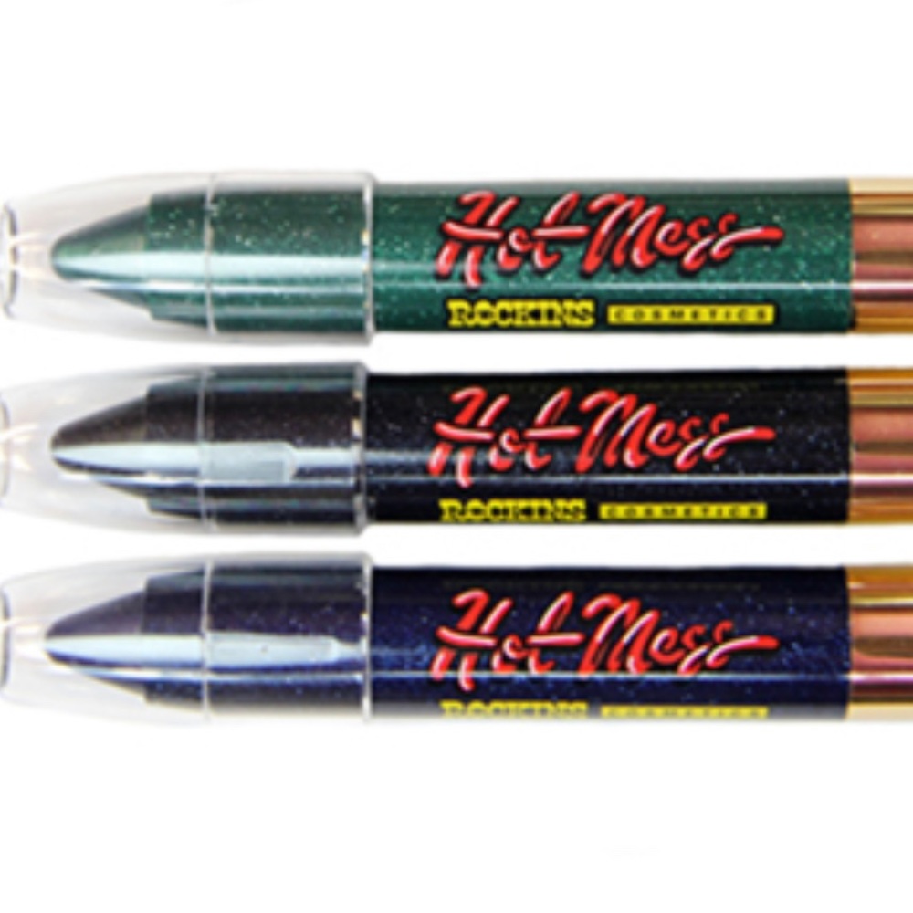 Accepting Reasonable Offers!  New set 3 glitter gel eye pencils black/green/blue